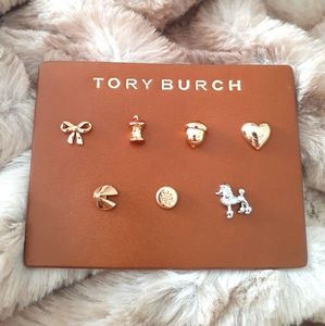 Tory Burch Holiday Charm set of 7 Earrings-NWOT